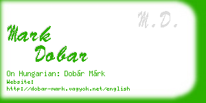 mark dobar business card